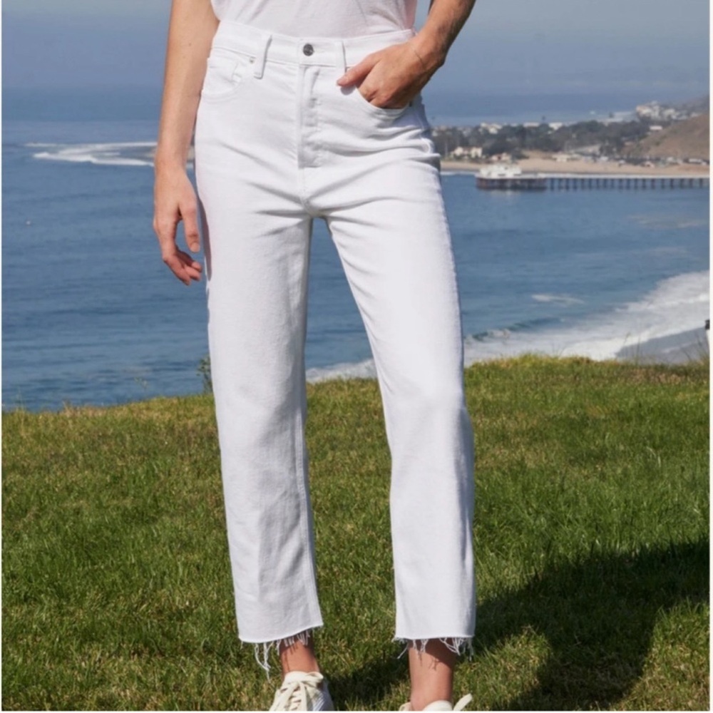 NIB Frank & Eileen Italian vintage Monaghan White Jeans - Picture 2 of 13